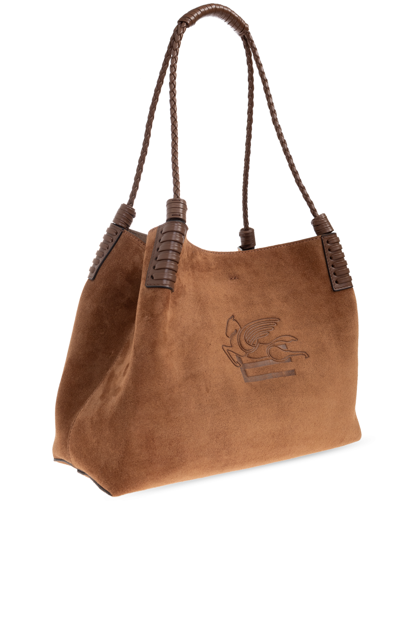 【関税&送料込】Etro Suede Shoulder Bag ETRO Leather-trimmed suede shoulder bag | NET-A-PORTER